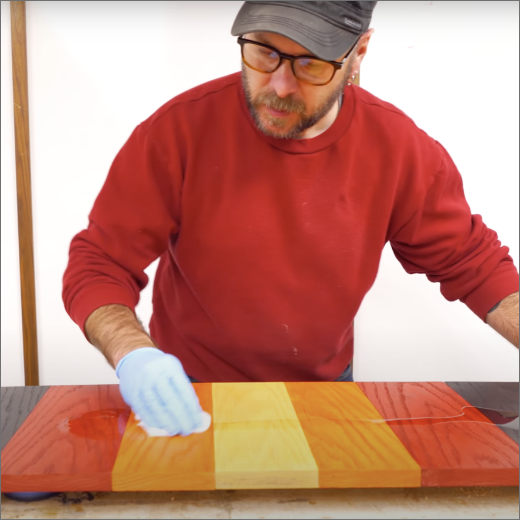 @makesomethingtv staining wood in different colors image