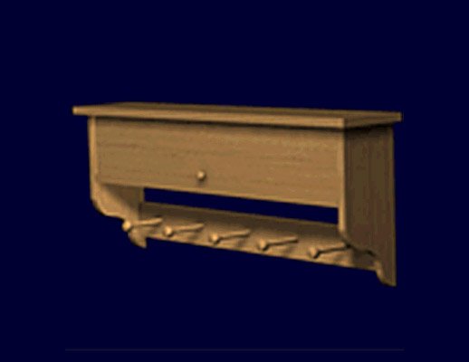 Shaker Style Coat and Mitten Rack