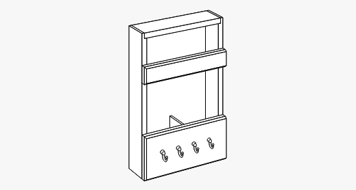 mail and key organizer