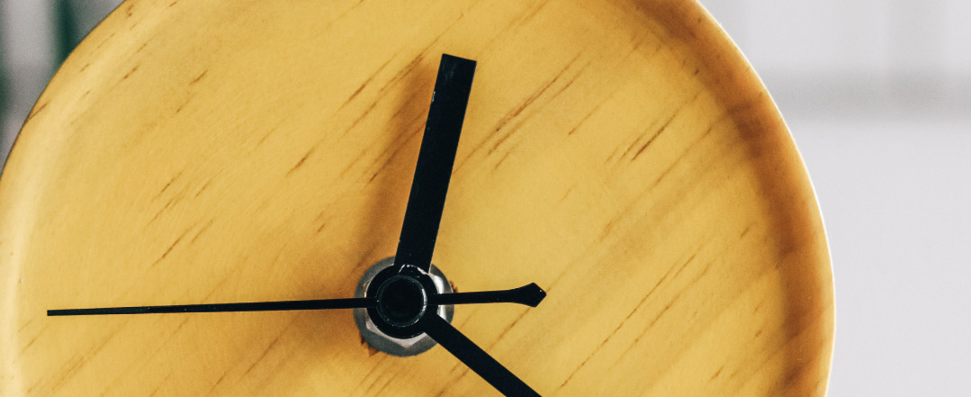 Close-up of finished Lemon yellow clock