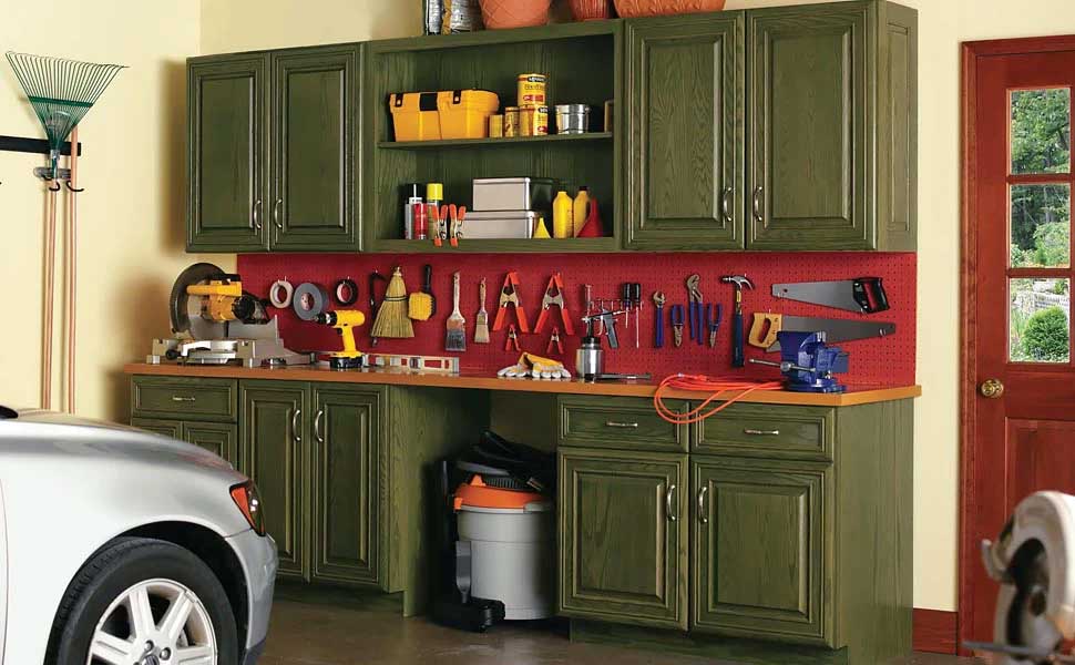 cabinets stained with Minwax® Water Based Wood Stain Botanical