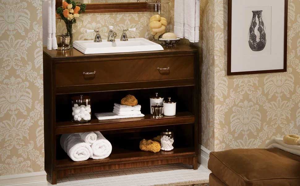 Old dresser stained with two coats of Minwax® Wood Finish Jacobean stain